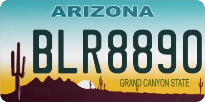 AZ license plate BLR8890