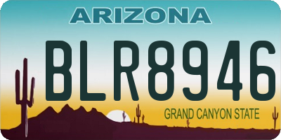 AZ license plate BLR8946