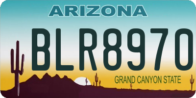 AZ license plate BLR8970