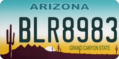 AZ license plate BLR8983