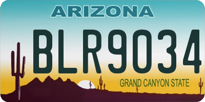 AZ license plate BLR9034