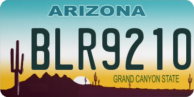 AZ license plate BLR9210