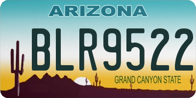 AZ license plate BLR9522
