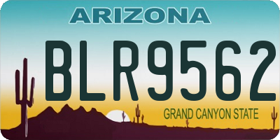 AZ license plate BLR9562