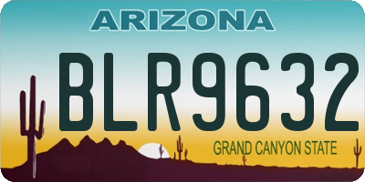 AZ license plate BLR9632