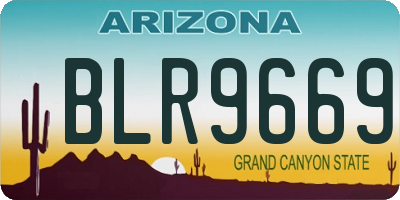 AZ license plate BLR9669