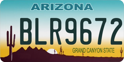 AZ license plate BLR9672