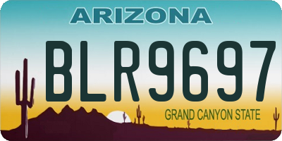 AZ license plate BLR9697