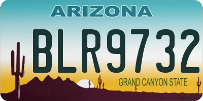 AZ license plate BLR9732