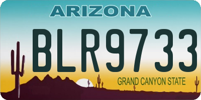 AZ license plate BLR9733