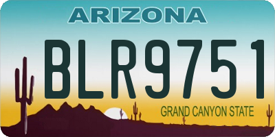 AZ license plate BLR9751