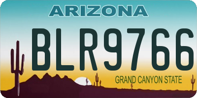 AZ license plate BLR9766