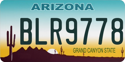 AZ license plate BLR9778
