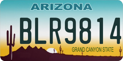 AZ license plate BLR9814
