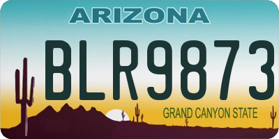 AZ license plate BLR9873