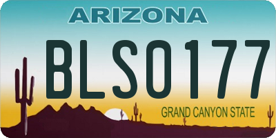 AZ license plate BLS0177