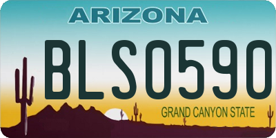 AZ license plate BLS0590