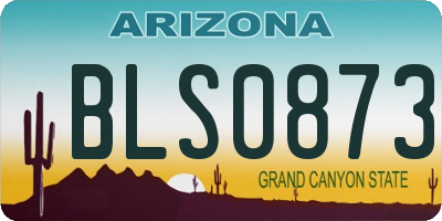 AZ license plate BLS0873