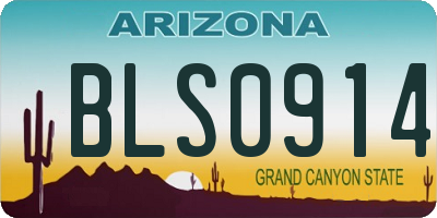 AZ license plate BLS0914