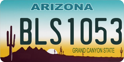 AZ license plate BLS1053