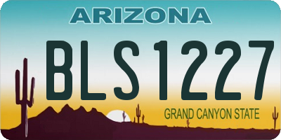 AZ license plate BLS1227