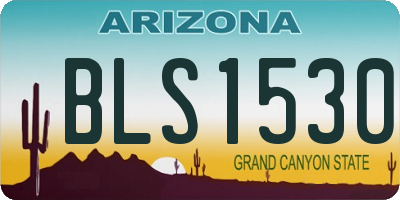 AZ license plate BLS1530