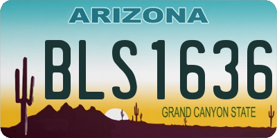AZ license plate BLS1636