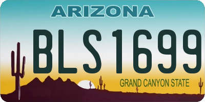 AZ license plate BLS1699