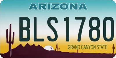 AZ license plate BLS1780