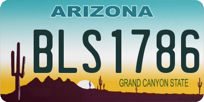 AZ license plate BLS1786