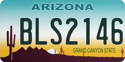 AZ license plate BLS2146