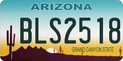 AZ license plate BLS2518