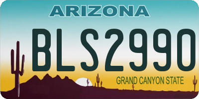 AZ license plate BLS2990