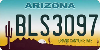 AZ license plate BLS3097