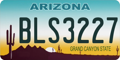 AZ license plate BLS3227