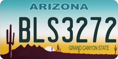 AZ license plate BLS3272