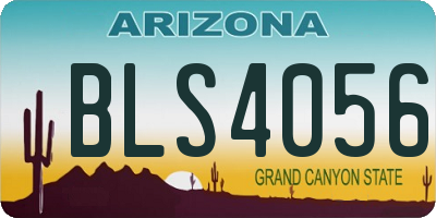 AZ license plate BLS4056