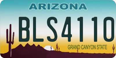 AZ license plate BLS4110