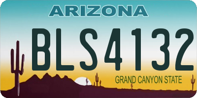 AZ license plate BLS4132