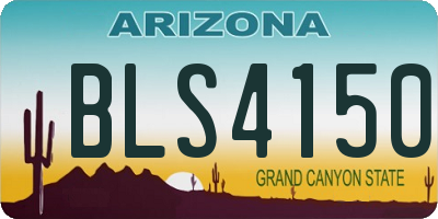 AZ license plate BLS4150