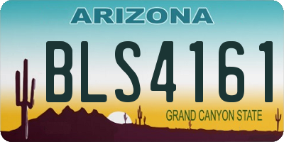 AZ license plate BLS4161