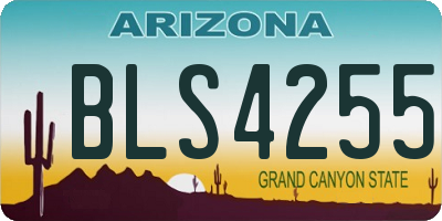 AZ license plate BLS4255