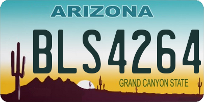 AZ license plate BLS4264