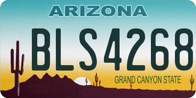 AZ license plate BLS4268