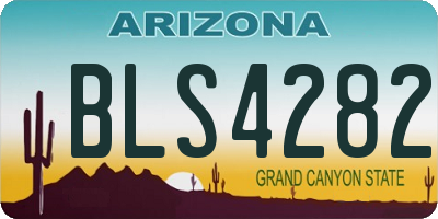 AZ license plate BLS4282