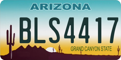 AZ license plate BLS4417