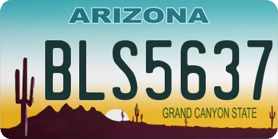 AZ license plate BLS5637