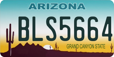 AZ license plate BLS5664