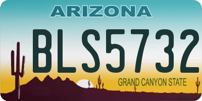 AZ license plate BLS5732