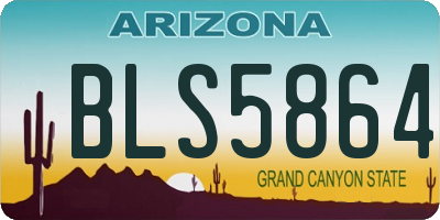 AZ license plate BLS5864